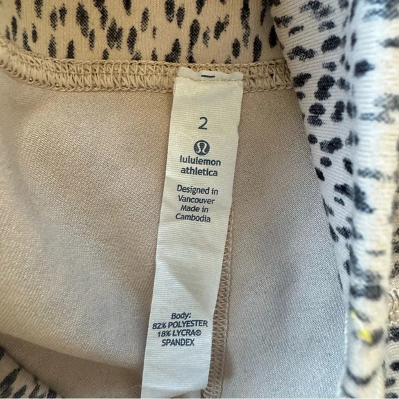 Lululemon Wunder Under Crop II Ace spot Grain black Full-on Luon Size: 2 - Picture 5 of 5